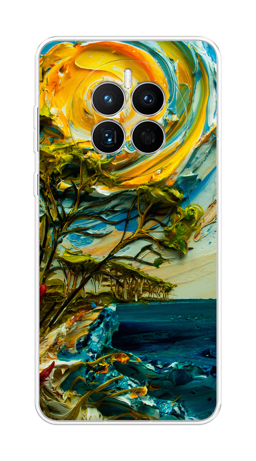 

Чехол на Huawei Mate 50 "Солнце живопись", Желтый;синий, 6109850-4