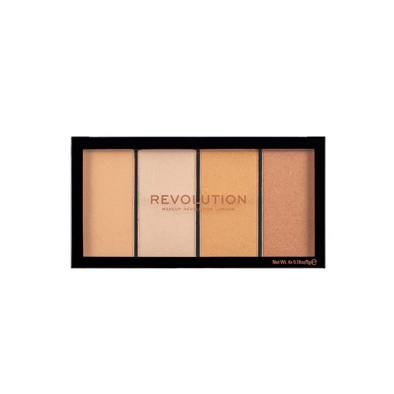 фото Палетка хайлайтеров makeup revolution re-loaded lustre lights, тон warm, 5 гх4 шт.