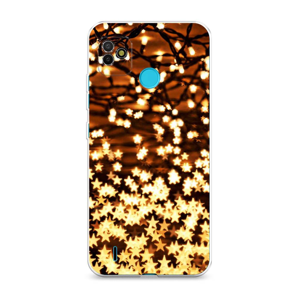 

Чехол на Tecno POP 5 "Новогодняя гирлянда", Золотистый, 301150-5