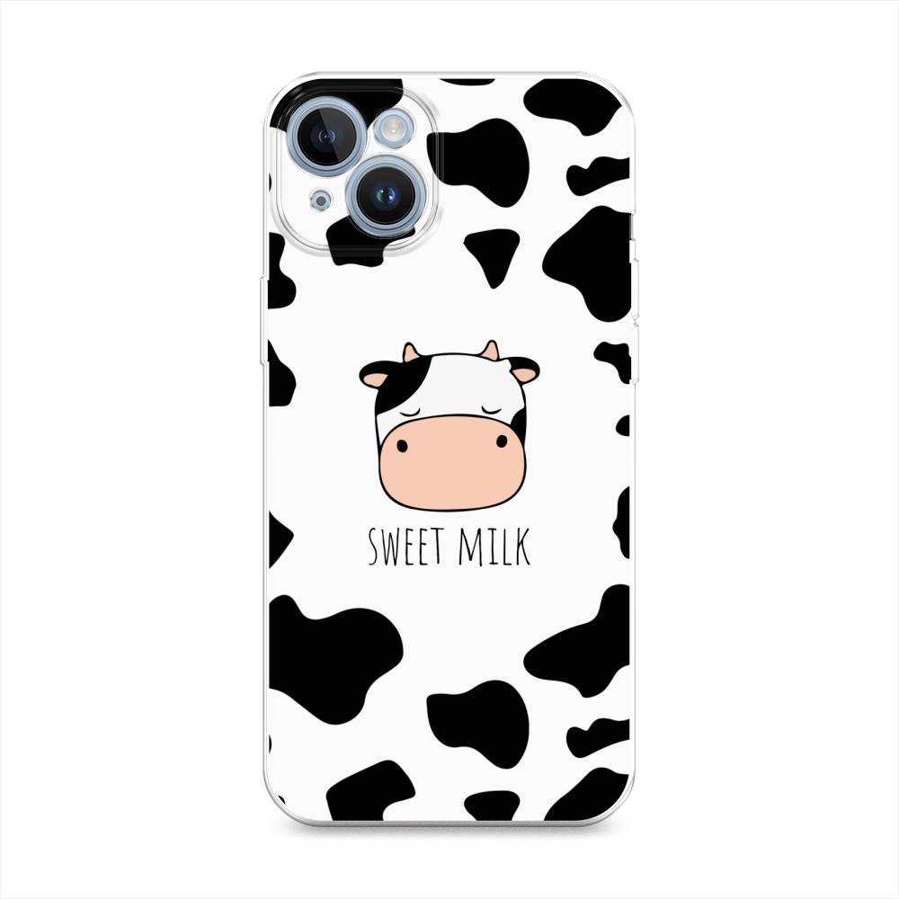 

Чехол на Apple iPhone 14 "Sweet milk", Розовый;белый;черный, 15150-1