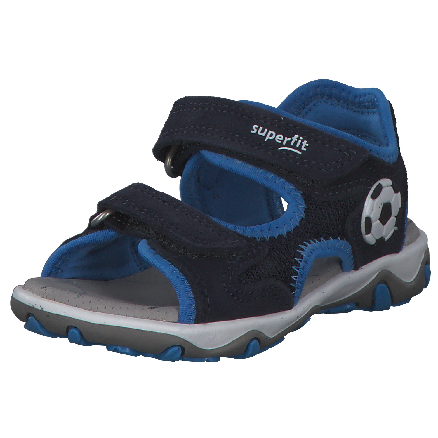 Сандалии Superfit для мальчиков, 1-009469-8000, размер 28, сине-черные черные сандалии с отделкой в полоску montelpare tradition