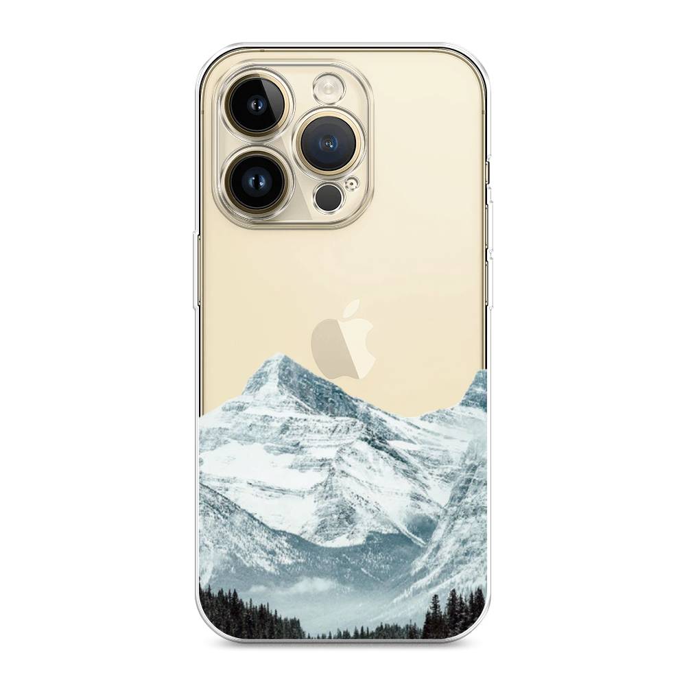 

Чехол на Apple iPhone 14 Pro Max "Горы арт 1", Белый;зеленый, 15050-1