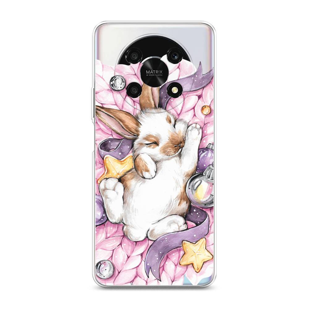 

Чехол для Honor X9 5G "Кролик спит", Розовый;белый, 6109750-5