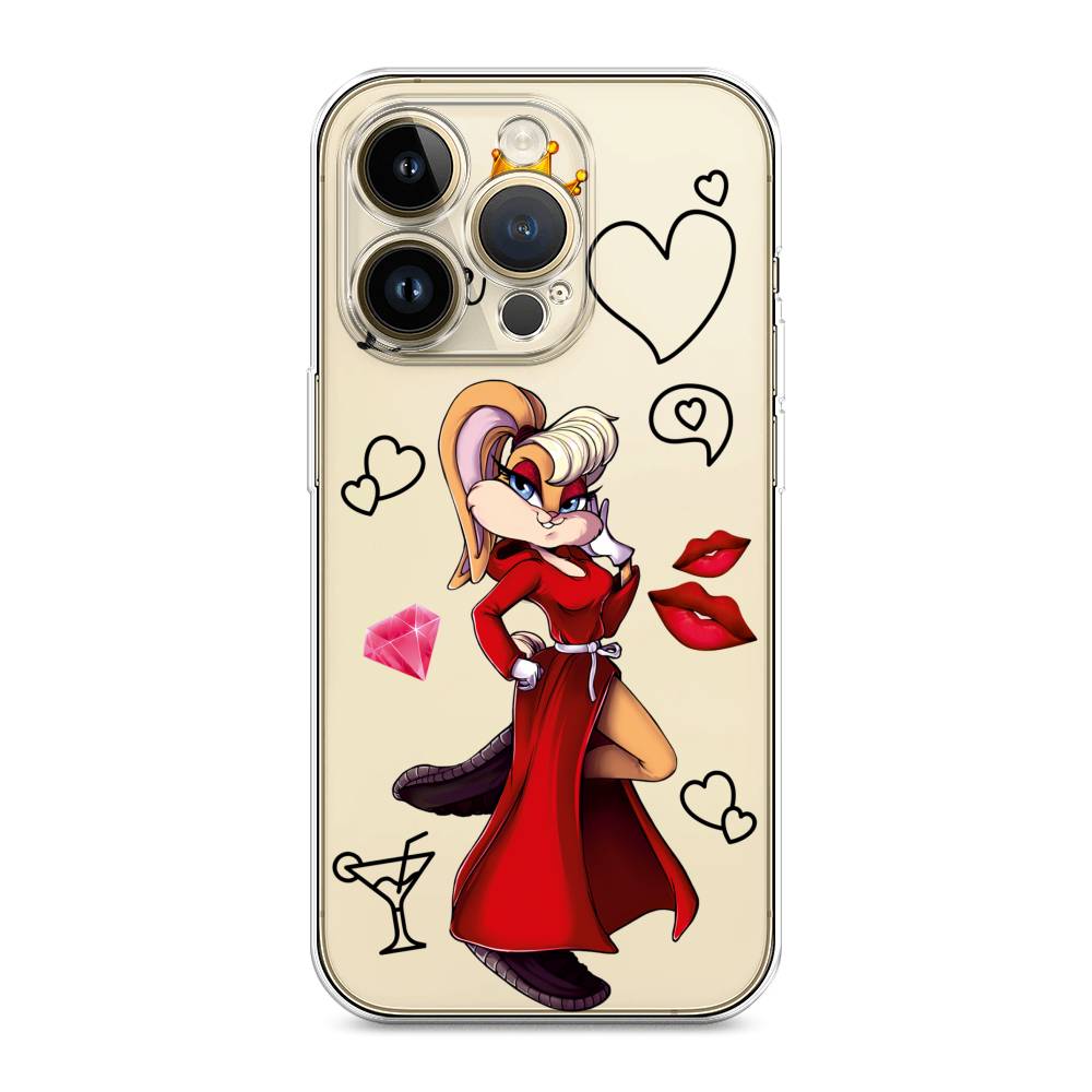 

Чехол на Apple iPhone 14 Pro Max "Rich Lola Bunny", Красный;бежевый;оранжевый, 15050-1