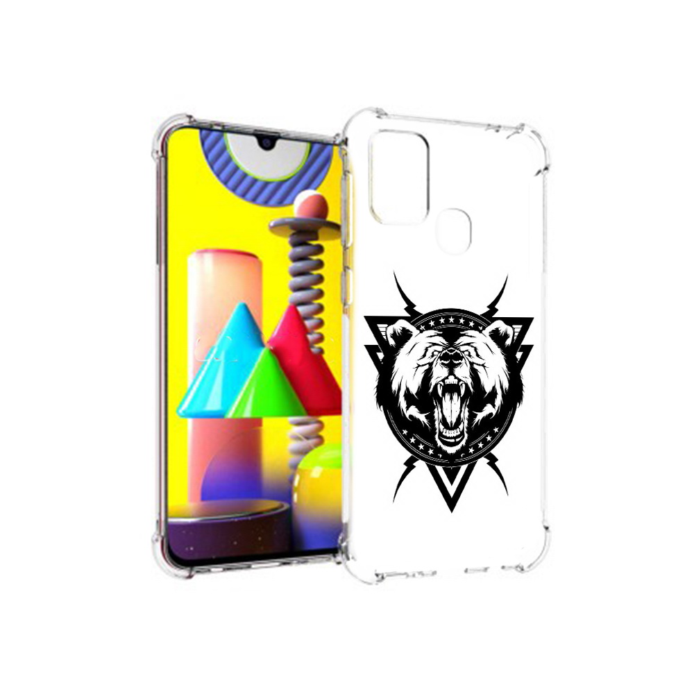 

Чехол MyPads Tocco для Samsung Galaxy M31 медведь в треугольнике (PT147019.488.464), Прозрачный, Tocco