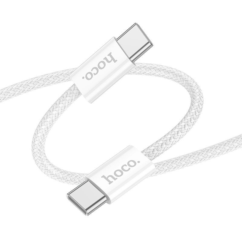 

Кабель Type-C на Type-C, HOCO, X104, 2м, 60W, белый