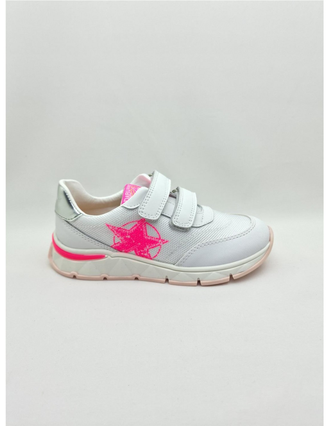 Кроссовки Pablosky для девочек, размер 31, белые с розовым принтом, 298707