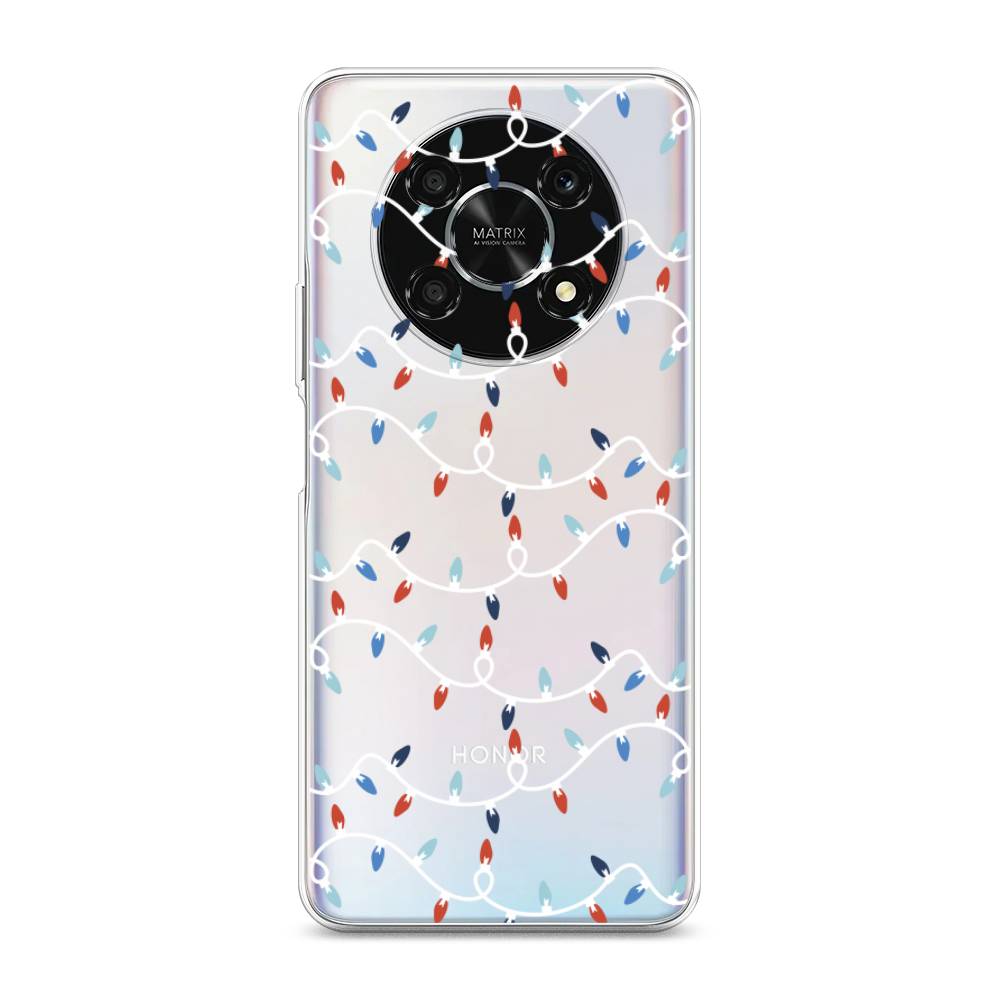 

Чехол для Honor X9 5G "Разноцветная гирлянда", Белый;красный;синий, 6109750-5