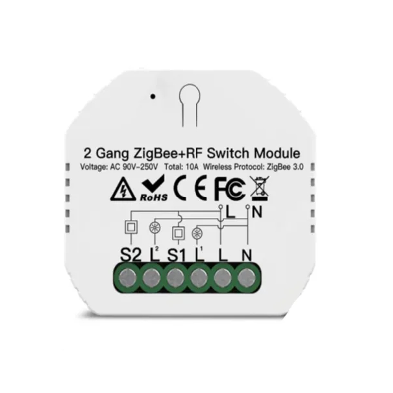 Умное реле на 2 группы света для Алисы Izba Tech 00209 10А ZIGBEE 3.0 + RF комплект умных датчиков умный хаб sber sbdv 00068r zigbee 3 0 белый