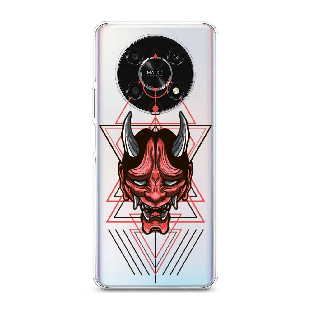 

Чехол для Honor X9 5G "Hanya Oni mask", Серый;красный;черный, 6109750-4