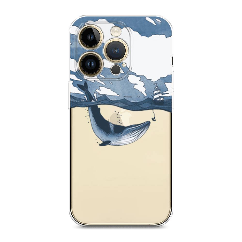 

Чехол на Apple iPhone 14 Pro Max "Большой кит", Синий, 15050-1