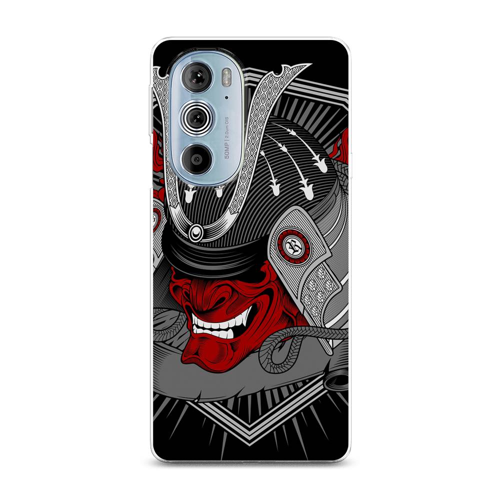 

Чехол на Motorola Edge 30 Pro "Красная маска самурая", Белый;красный;черный, 243350-4