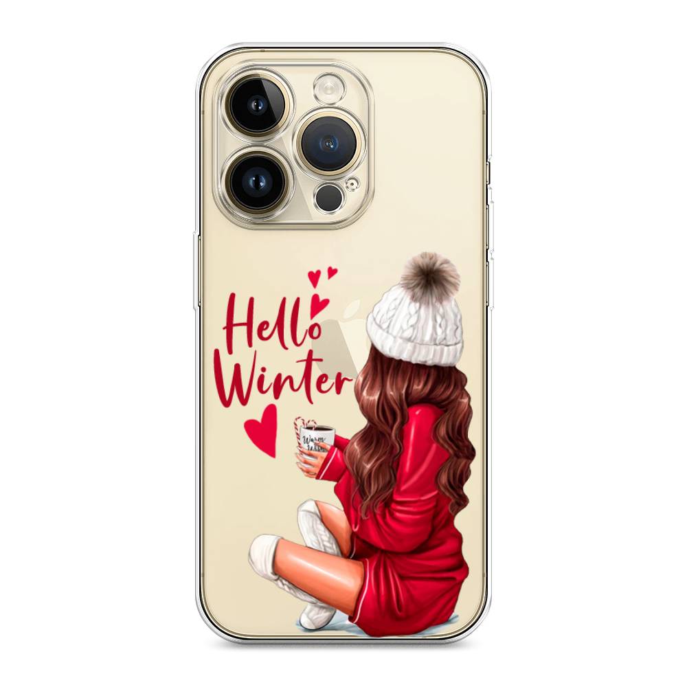 

Чехол для Apple iPhone 14 Pro Max "Hello winter", Красный;белый;коричневый, 15050-5