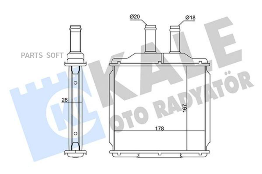 346315 Радиатор Печки Chevrolet Lacetti, Daewoo Nubira All 03> KALE 346315