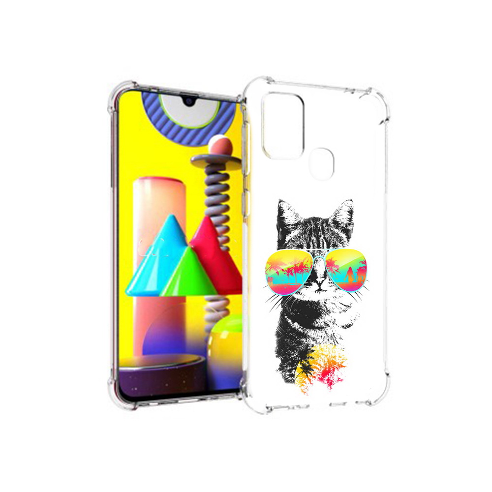 

Чехол MyPads Tocco для Samsung Galaxy M31 крутой кот (PT147019.488.425), Прозрачный, Tocco