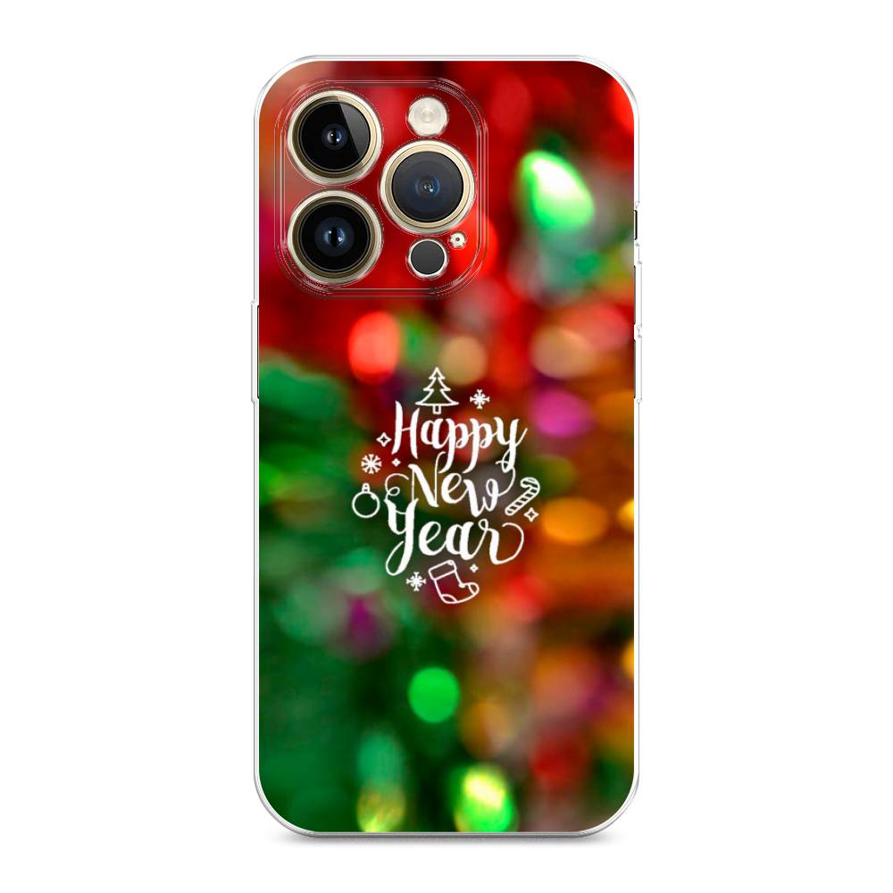 

Чехол для Apple iPhone 14 Pro Max "Новый Год на елке", Зеленый;красный;желтый, 15050-5