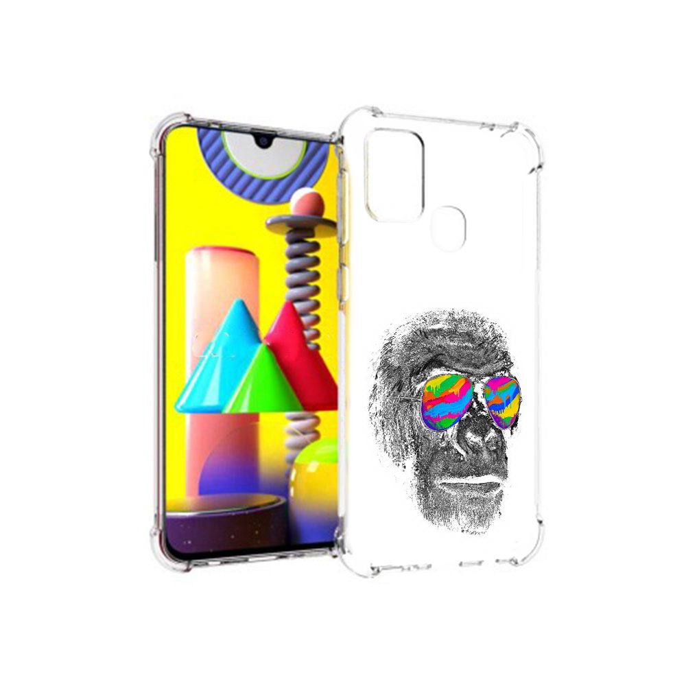 

Чехол MyPads Tocco для Samsung Galaxy M31 крутая обезьяна в очках (PT147019.488.422), Прозрачный, Tocco