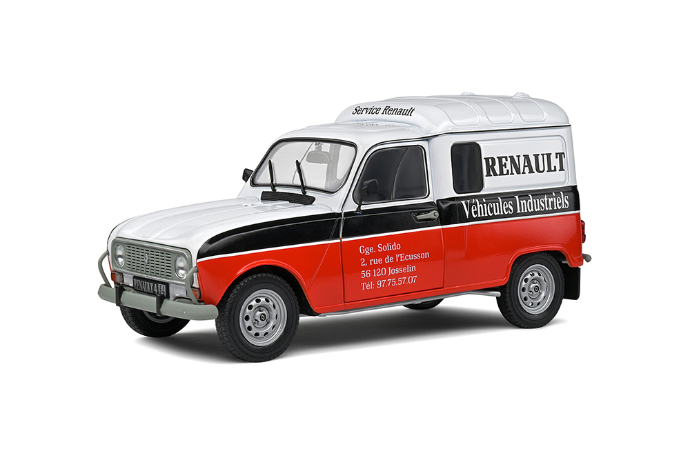 

Модель коллекционная SOLIDO Renault R4 F4 renault service 1988 white/red/black, Разноцветный