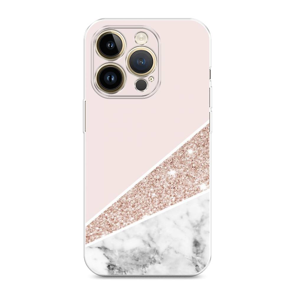 

Чехол для Apple iPhone 14 Pro Max "Блестящий розовый мрамор", 15050-3