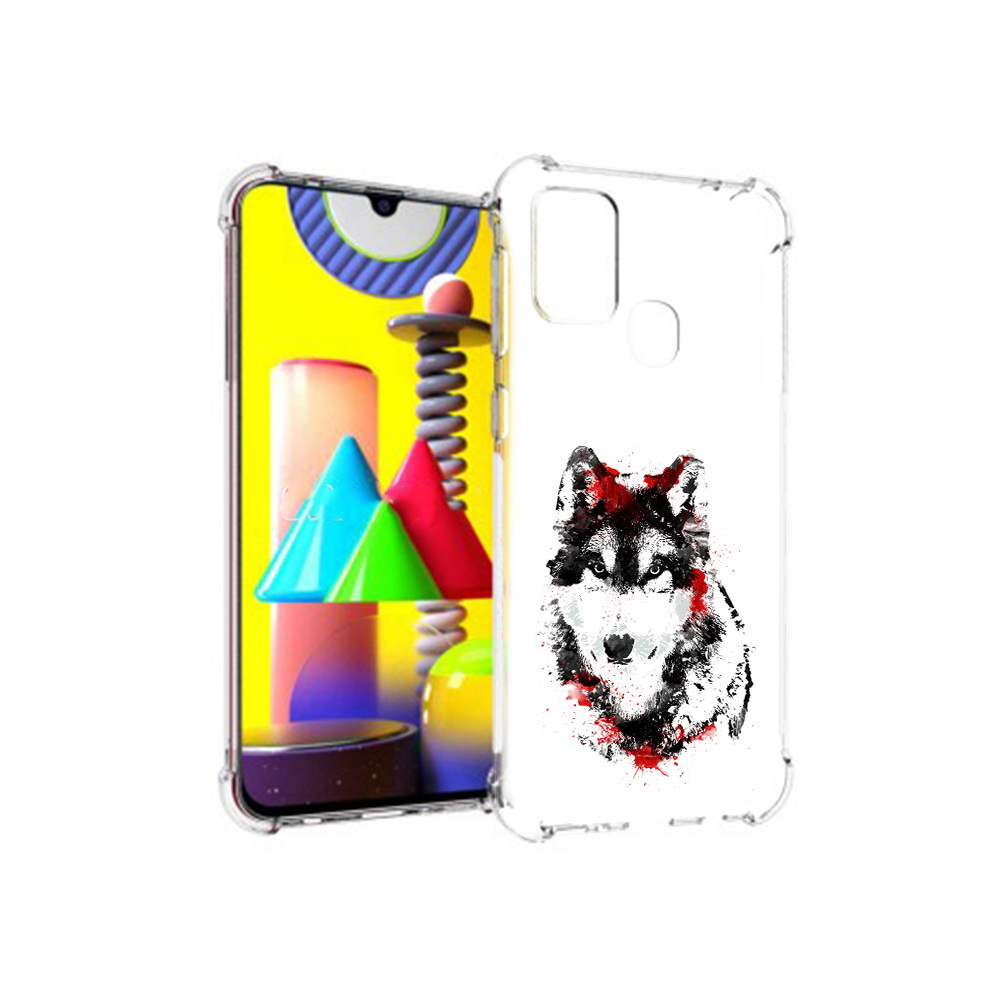 

Чехол MyPads Tocco для Samsung Galaxy M31 кровавый волк (PT147019.488.416), Прозрачный, Tocco