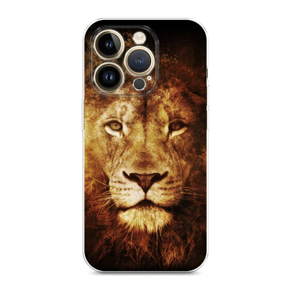 

Чехол на Apple iPhone 14 Pro Max "Лев", Черный;коричневый;желтый, 15050-1