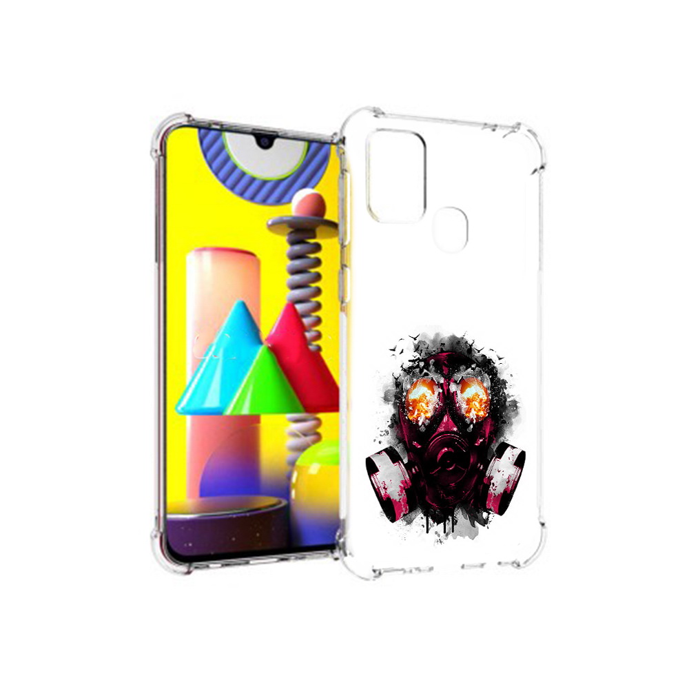 

Чехол MyPads Tocco для Samsung Galaxy M31 красный противогаз (PT147019.488.412), Прозрачный, Tocco