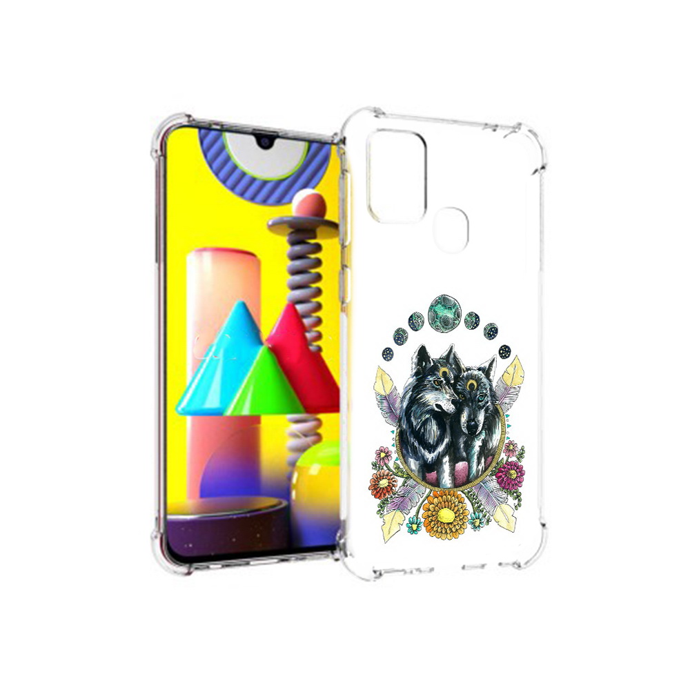

Чехол MyPads Tocco для Samsung Galaxy M31 красивые волки абстракция (PT147019.488.408), Прозрачный, Tocco