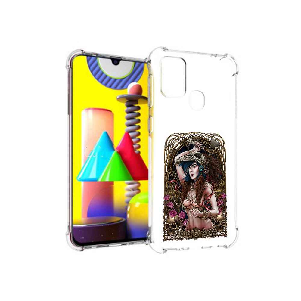 

Чехол MyPads Tocco для Samsung Galaxy M31 красивая девушка рисунок (PT147019.488.407), Прозрачный, Tocco
