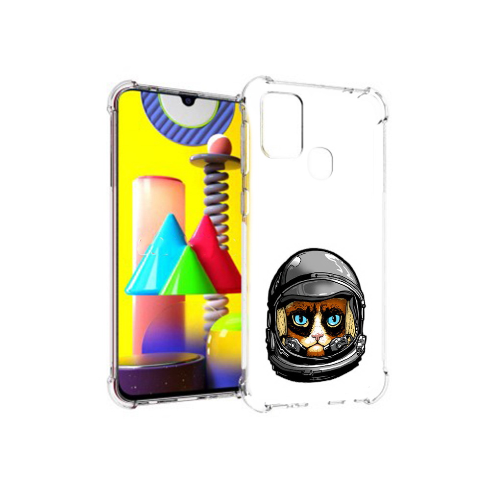 

Чехол MyPads Tocco для Samsung Galaxy M31 кот космонавт (PT147019.488.400), Прозрачный, Tocco