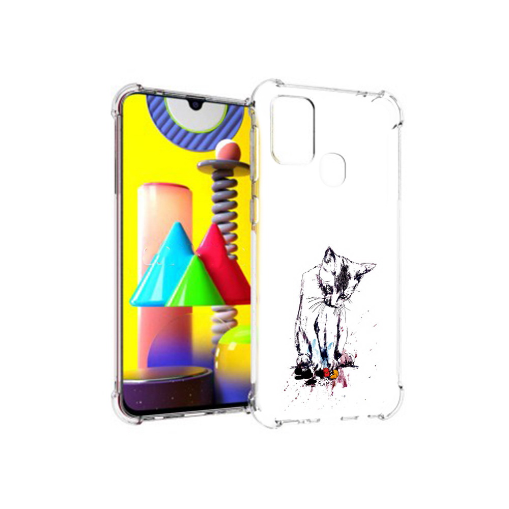 

Чехол MyPads Tocco для Samsung Galaxy M31 кот и микки (PT147019.488.399), Прозрачный, Tocco