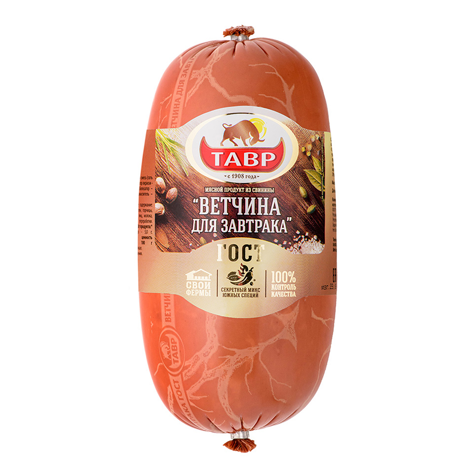 

Ветчина вареная Тавр для завтрака