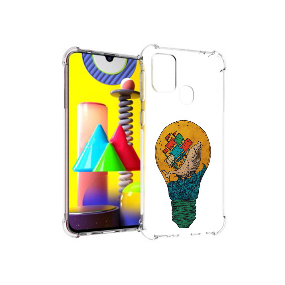 Чехол MyPads Tocco для Samsung Galaxy M31 кит в лампочке с парусами (PT147019.488.387)