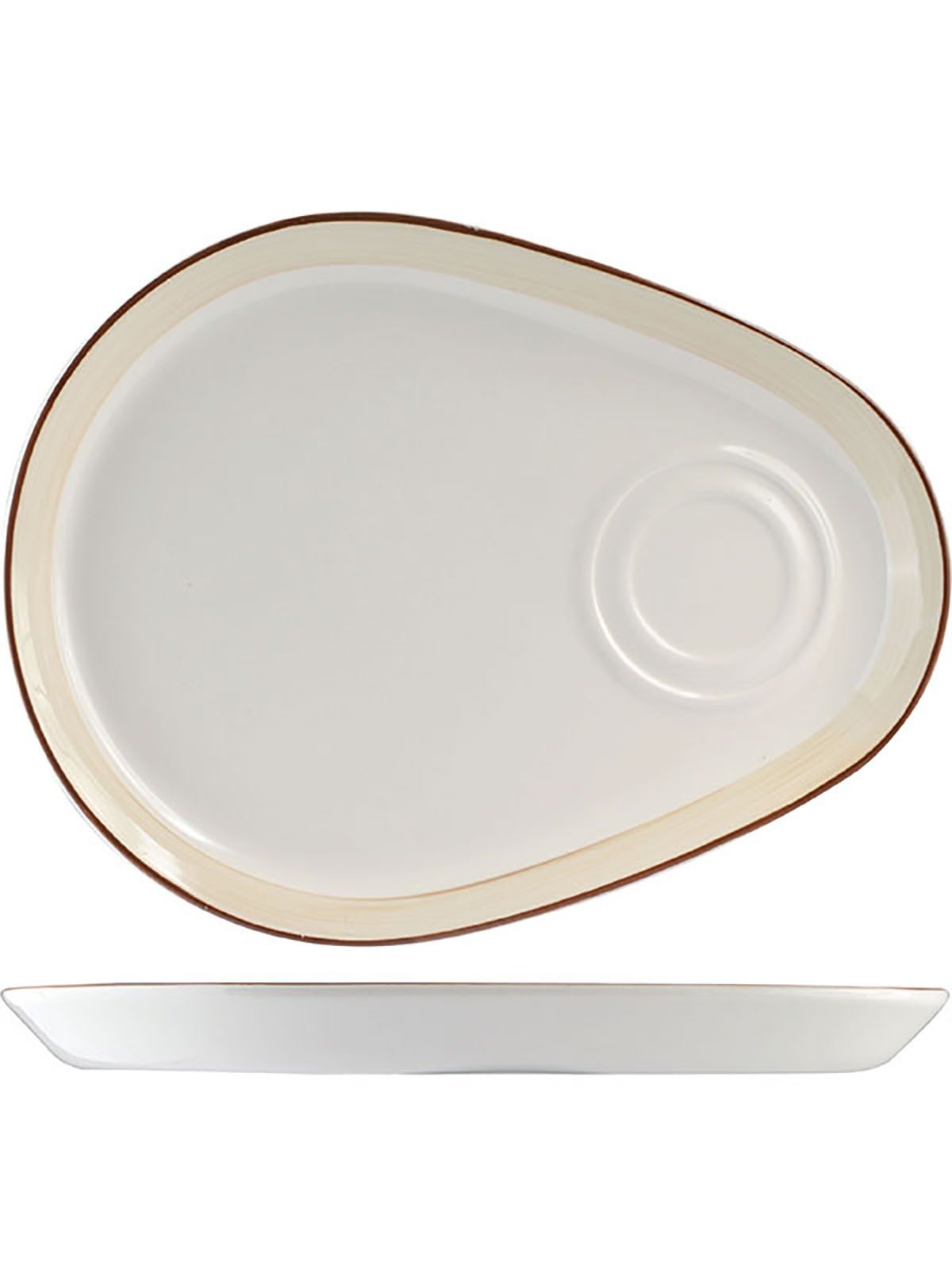 

Блюдо-комби фигурное Steelite Cino фарфоровое 28x25 см белое