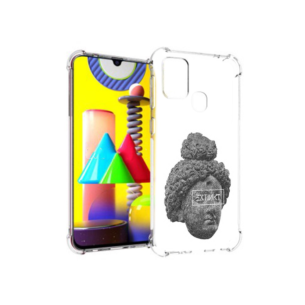 

Чехол MyPads Tocco для Samsung Galaxy M31 каменное лицо девушки (PT147019.488.383), Прозрачный, Tocco