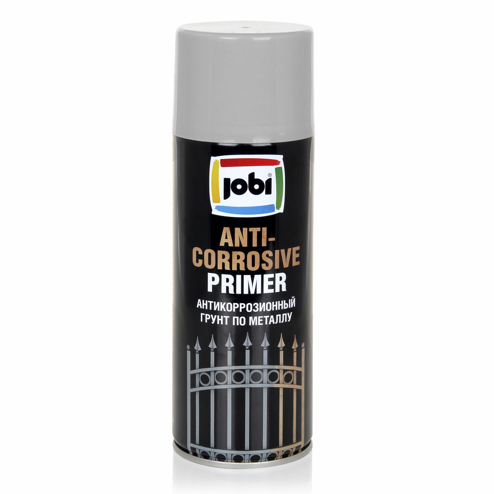 Грунт Jobi Anti-corrosive Primer по металлу антикоррозионный RAL 7040 32272 520 мл 366₽