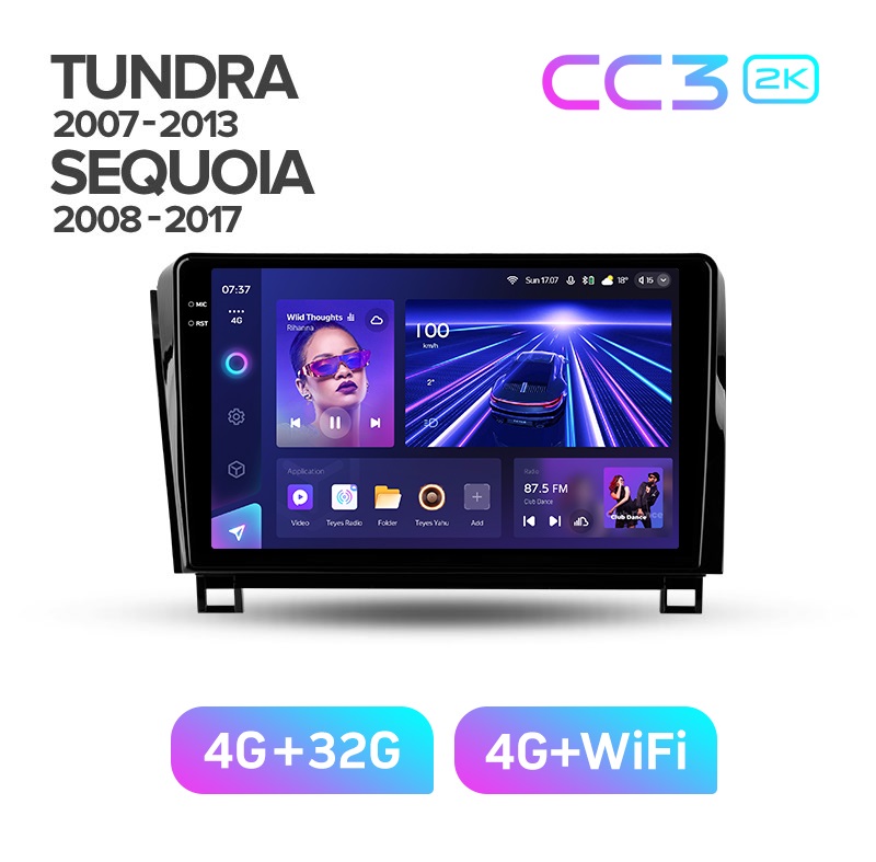 Магнитола TEYES TOYOTA TUNDRA 2007-2013 г CC3 2K 432ГБ 3389000₽