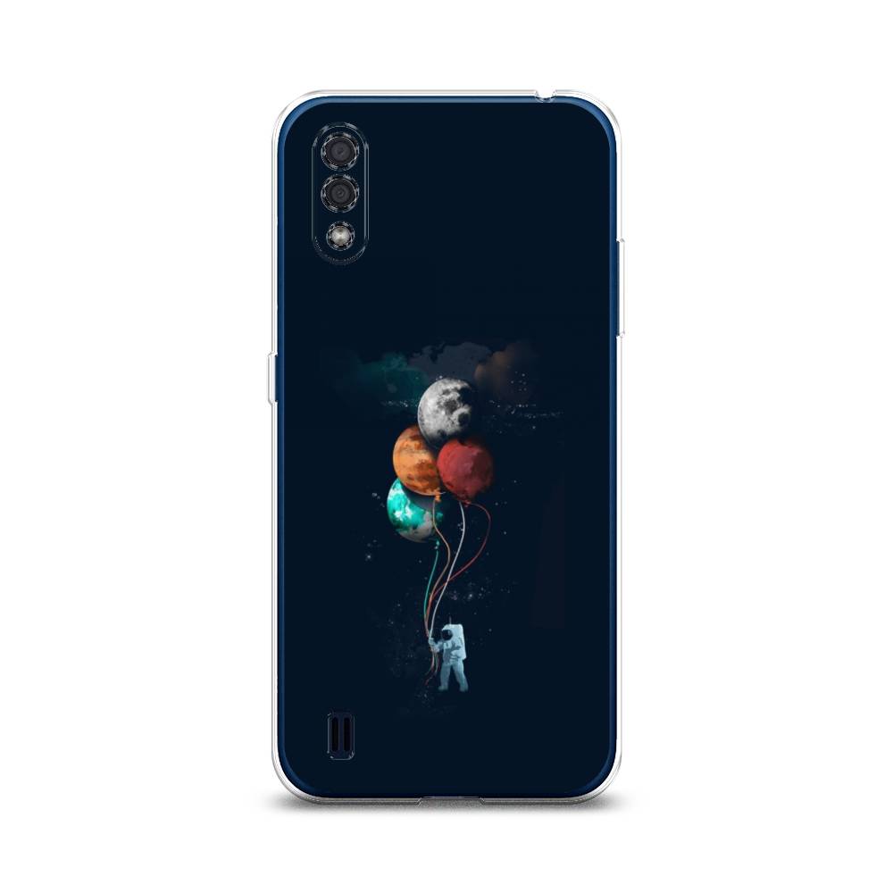 

Чехол на Samsung Galaxy M01 "Космонавт с шариками", Разноцветный, 2101150-4