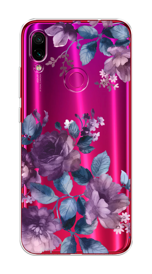 

Чехол на Xiaomi Redmi Note 7 "Purple Blossoms", Синий;фиолетовый, 34750-1