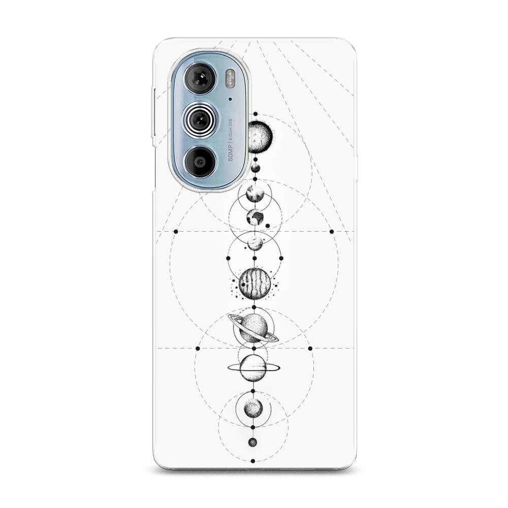 

Чехол на Motorola Edge 30 Pro "Парад планет", Серый, 243350-2