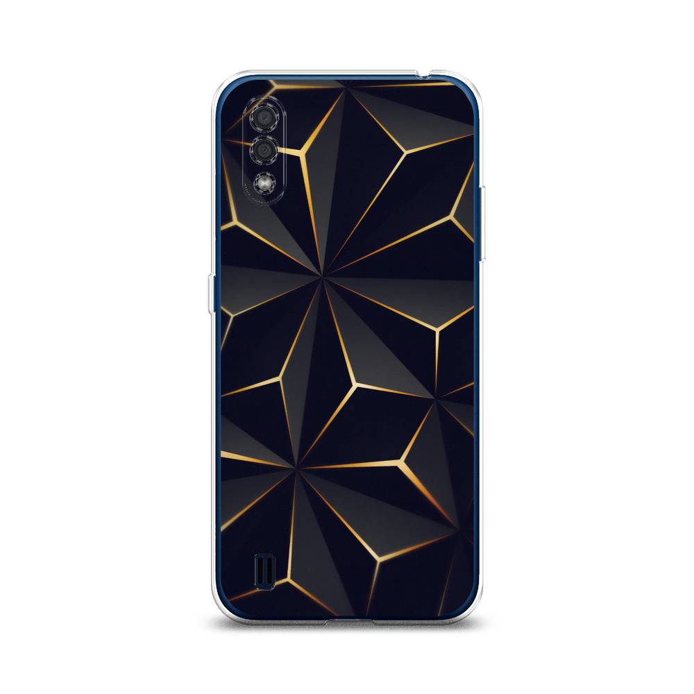 

Чехол на Samsung Galaxy M01 "Черные полигоны", Золотистый;черный, 2101150-3