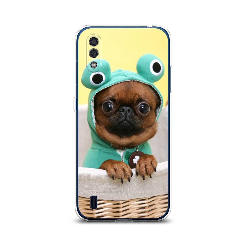 

Чехол на Samsung Galaxy M01 "Собачка в шапке лягушки", Коричневый;желтый;голубой, 2101150-1