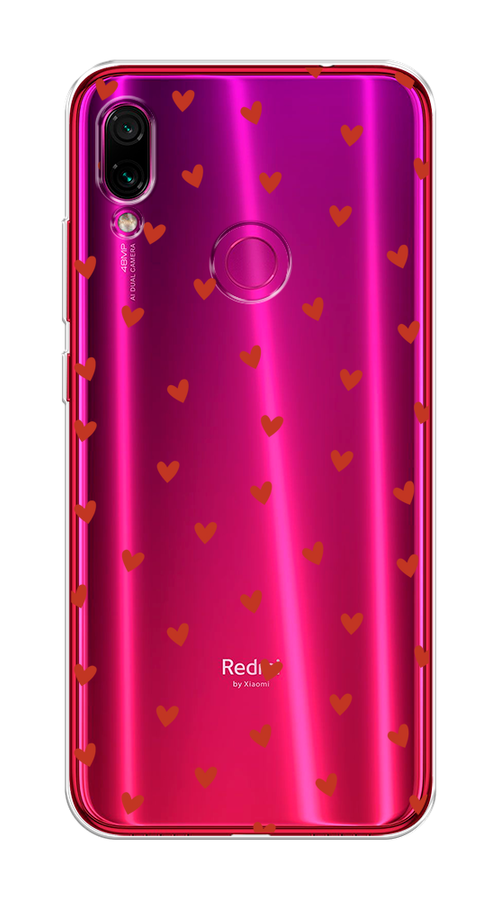 

Чехол на Xiaomi Redmi Note 7 "Red hearts", Красный;прозрачный, 34750-1
