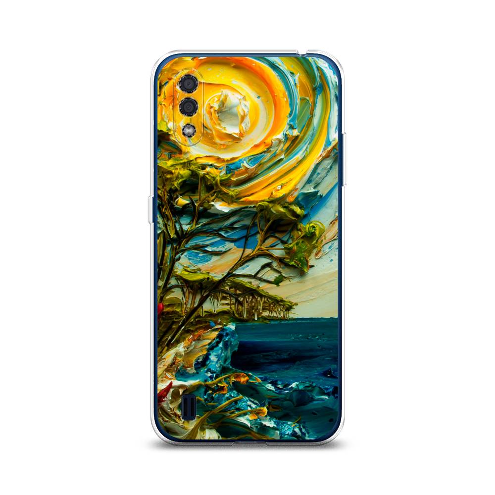 

Чехол на Samsung Galaxy M01 "Солнце живопись", Желтый;синий, 2101150-4