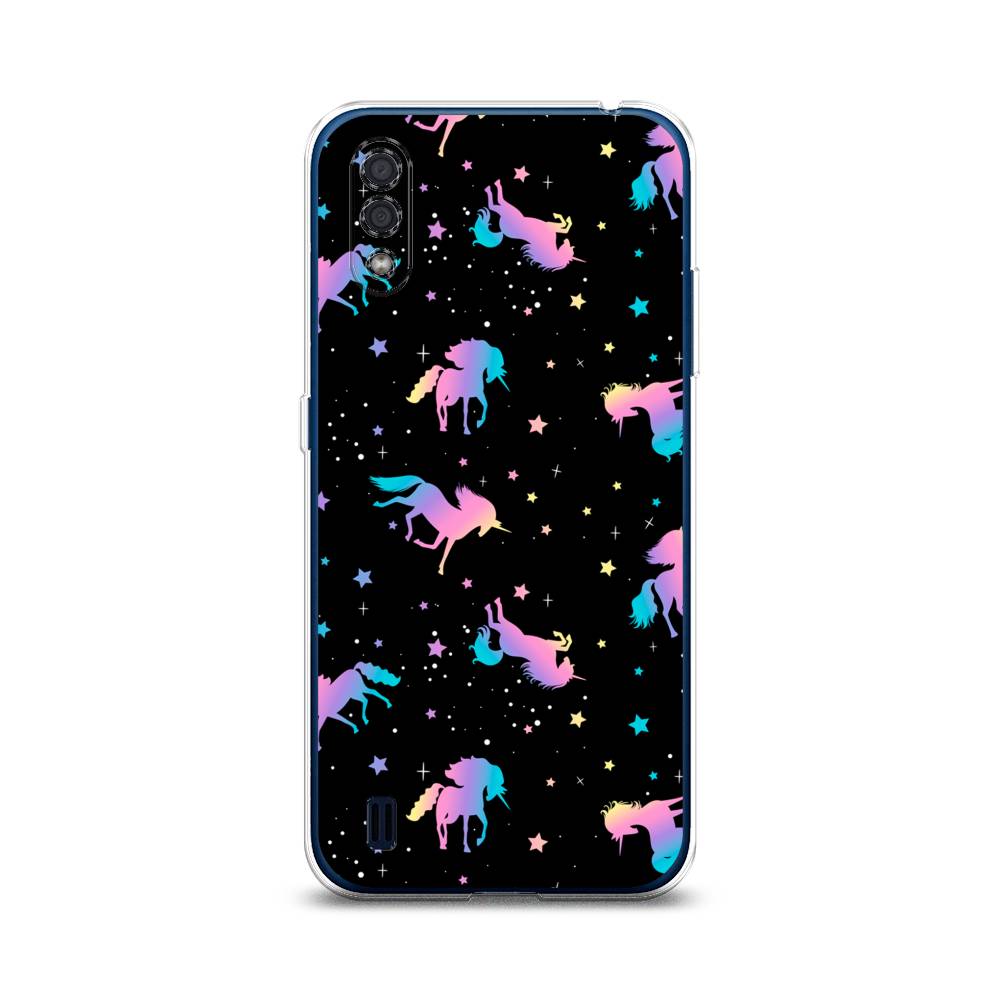 

Чехол на Samsung Galaxy M01 "Единороги градиент", Черный;розовый;голубой, 2101150-1