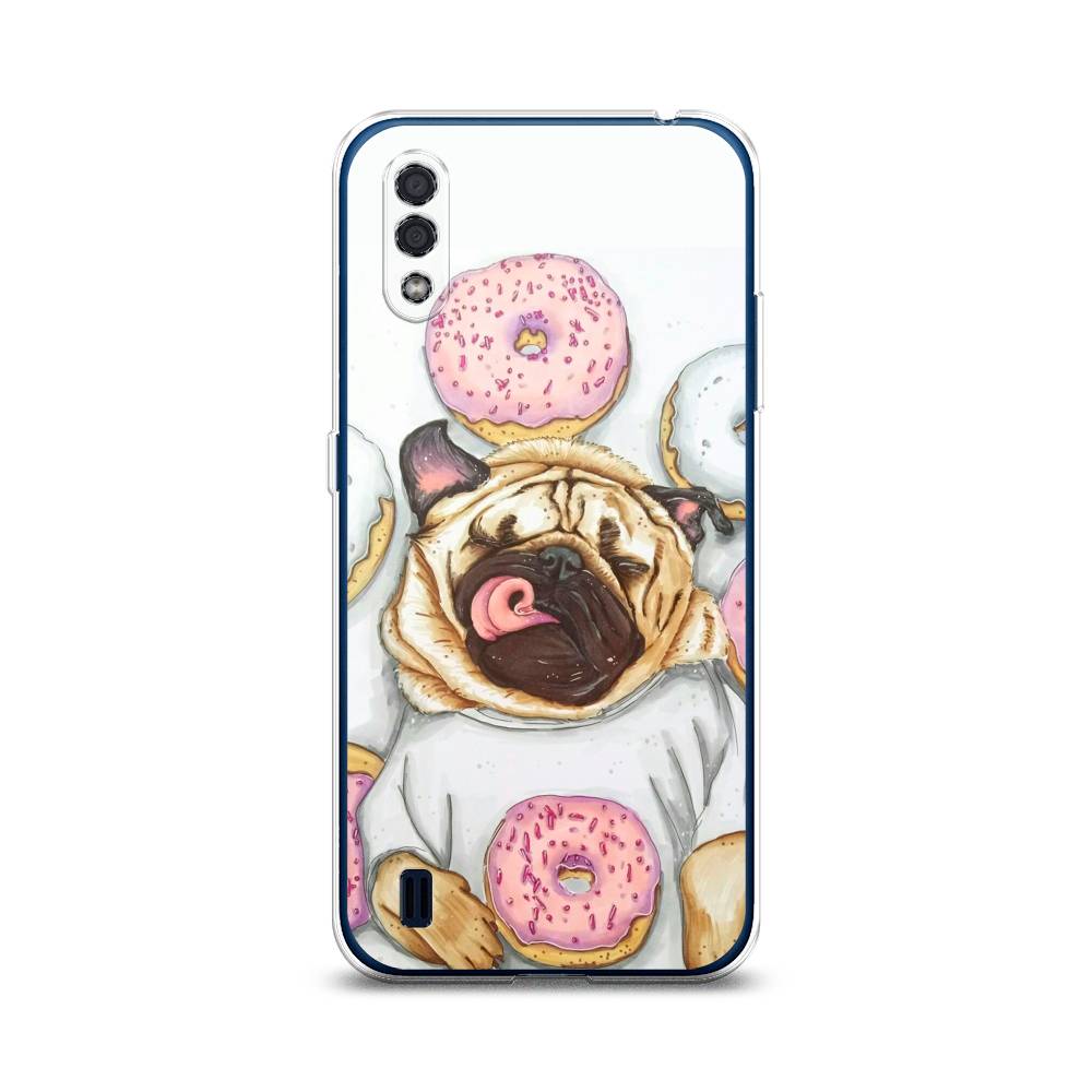 

Чехол на Samsung Galaxy M01 "Счастливый мопс", Розовый;бежевый;коричневый, 2101150-1