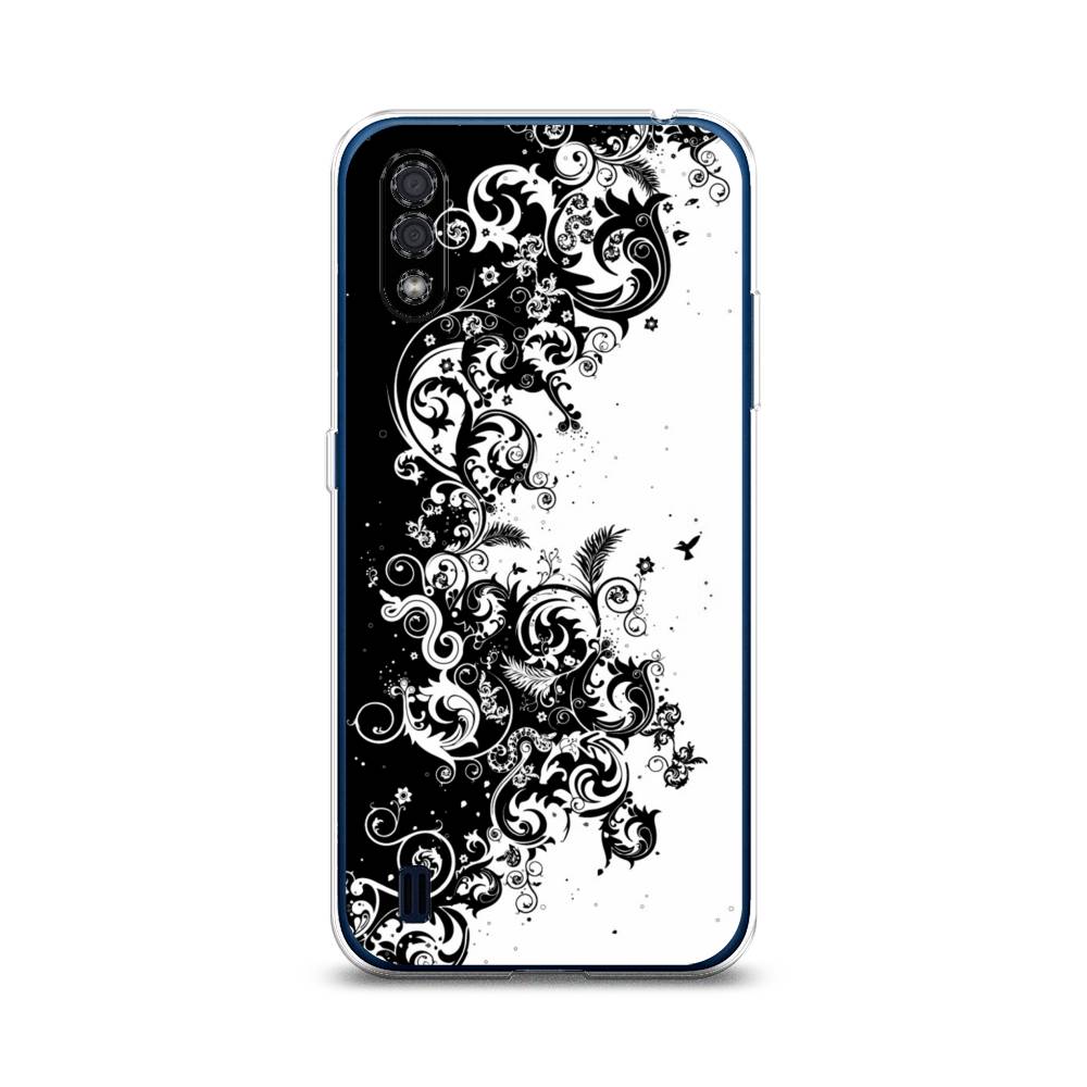

Чехол на Samsung Galaxy M01 "Черно белый узор", Белый;черный;серый, 2101150-3