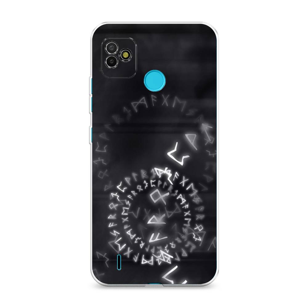 

Чехол на Tecno POP 5 "Руны", Серый;черный, 301150-3