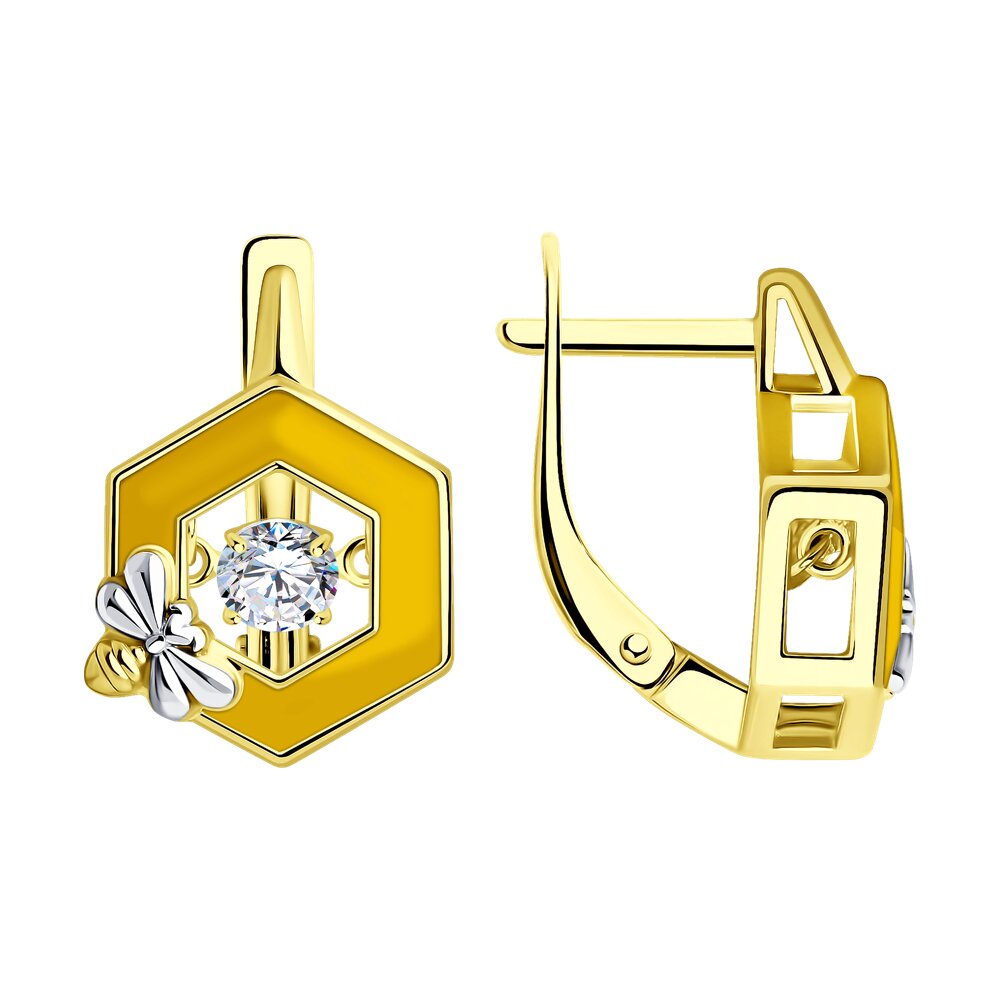 

Серьги из серебра с фианитом/эмалью Diamant 93-120-01852-1, 93-120-01852-1