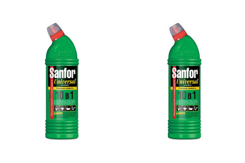 Средство для чистки Sanfor, UNIVERSAL 10 в 1 , Лимонная свежесть, 750 мл, 2 шт