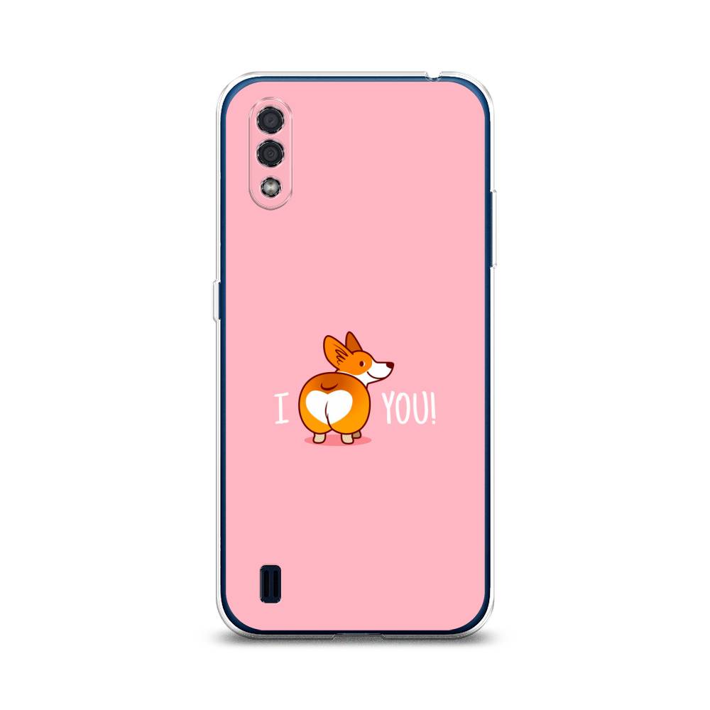 

Чехол на Samsung Galaxy M01 "Корги I love you", Розовый;коричневый;белый, 2101150-1